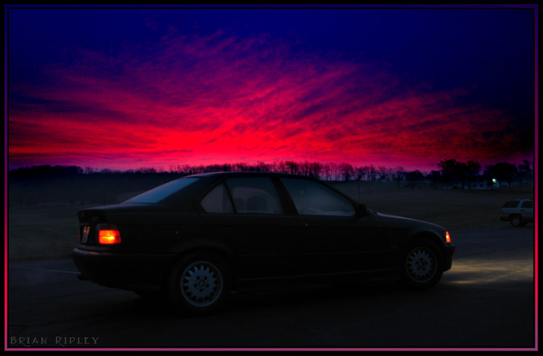 фото "BMW Sunrise Silloquette" метки: пейзаж, закат