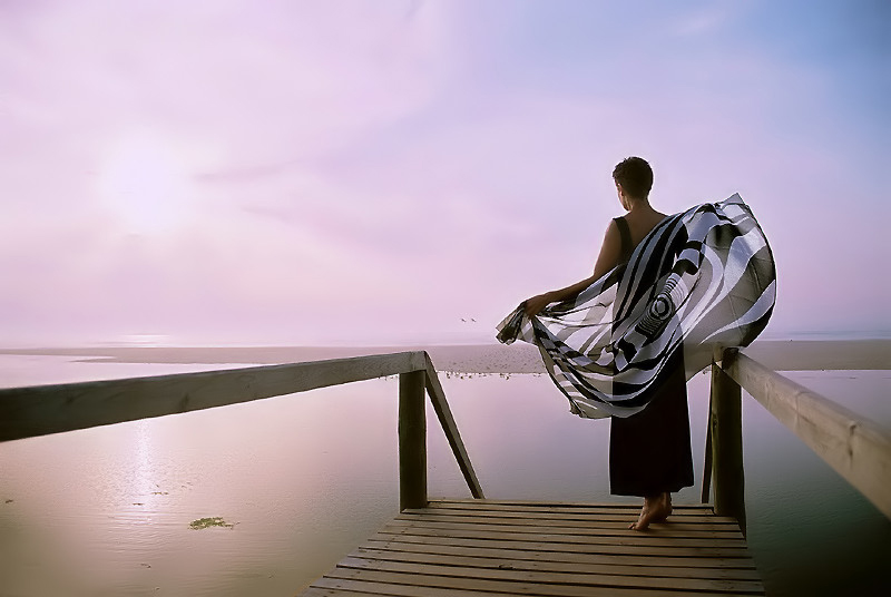 photo "VOLARE" tags: portrait, landscape, sunset, woman