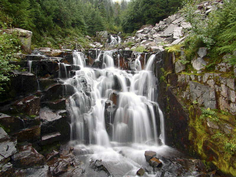 фото "Unknown Falls" метки: пейзаж, вода, лес