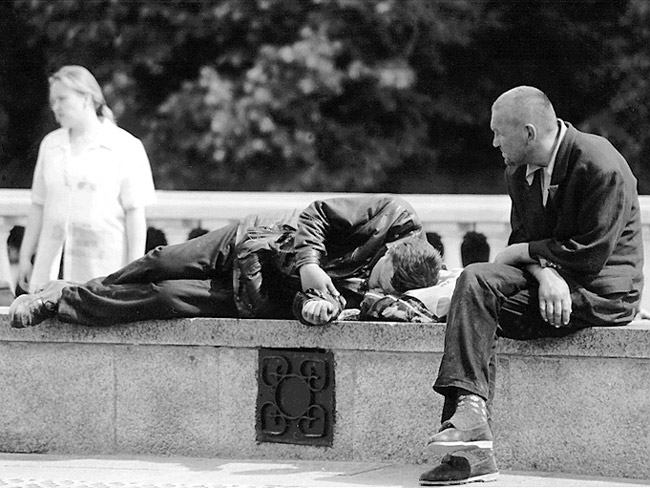 фото "Трое.." метки: черно-белые, 
