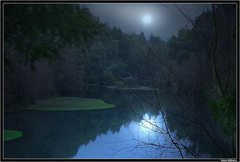 фото "Misty night at river" метки: пейзаж, закат
