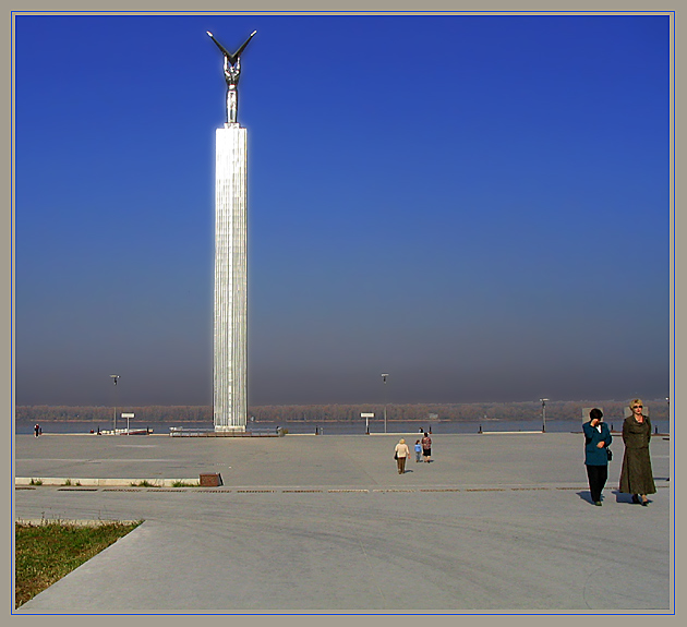 photo "Wings above Volga" tags: architecture, landscape, 