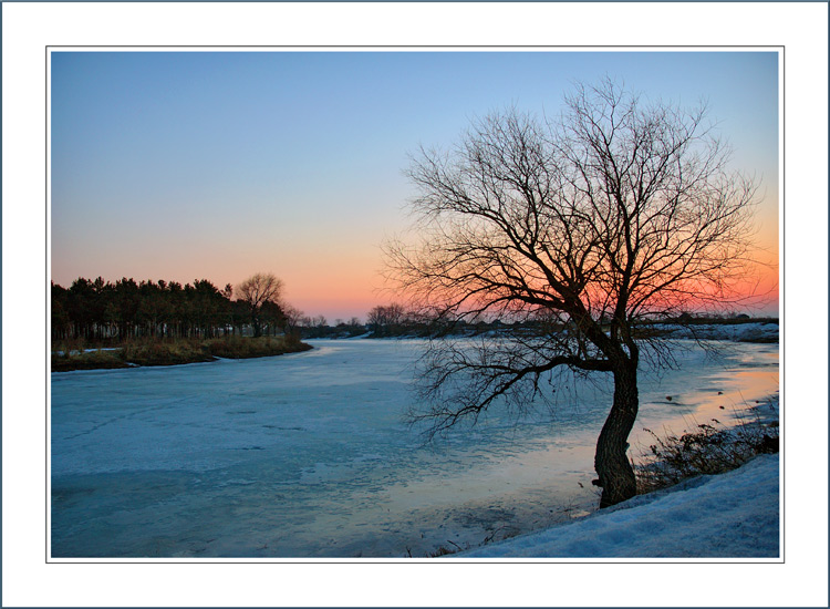 photo "April. The Dawning." tags: landscape, spring, sunset