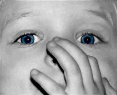 photo "Blue eyes" tags: portrait, black&white, children
