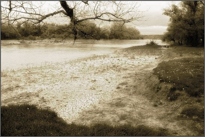 фото "Кубанский пейзаж" метки: черно-белые, пейзаж, вода
