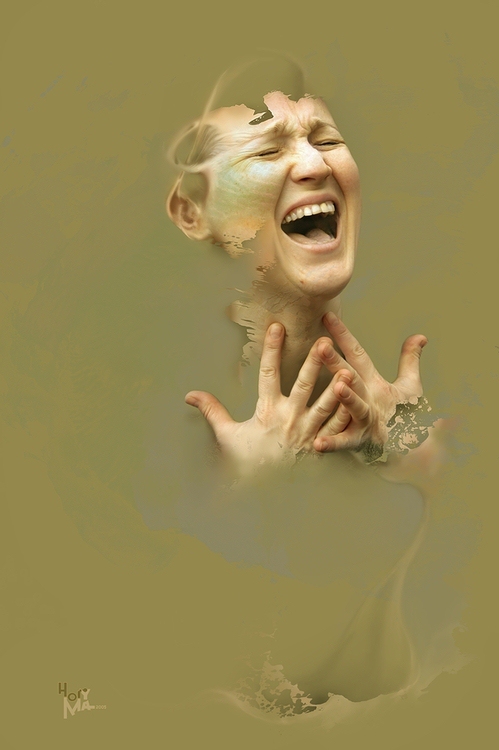 photo "Shout of despair  ("photoArt")" tags: portrait, digital art, 