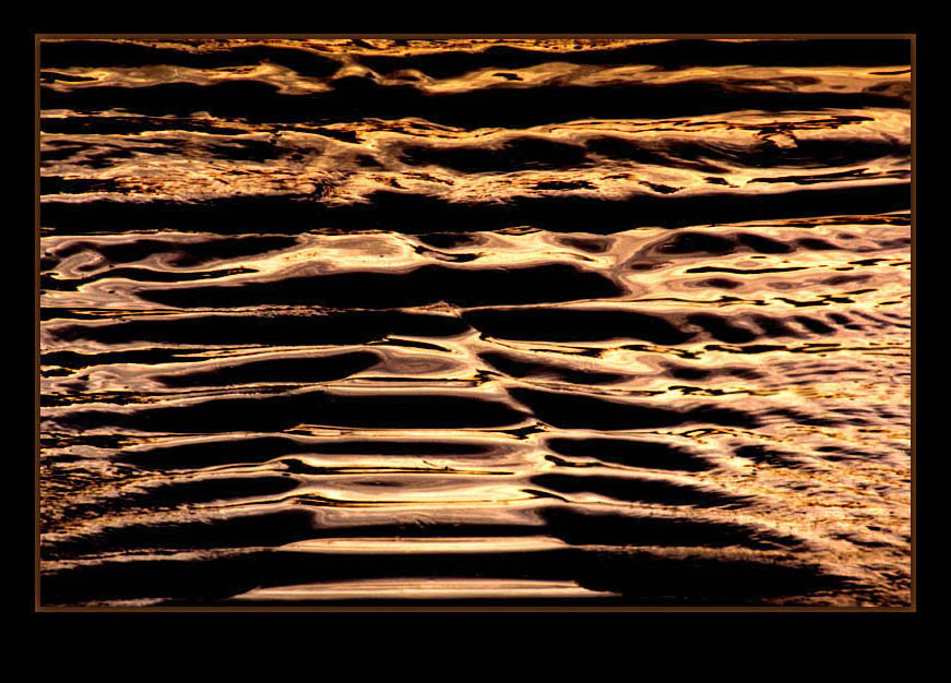 photo "In the golden of the sea..." tags: abstract, landscape, water