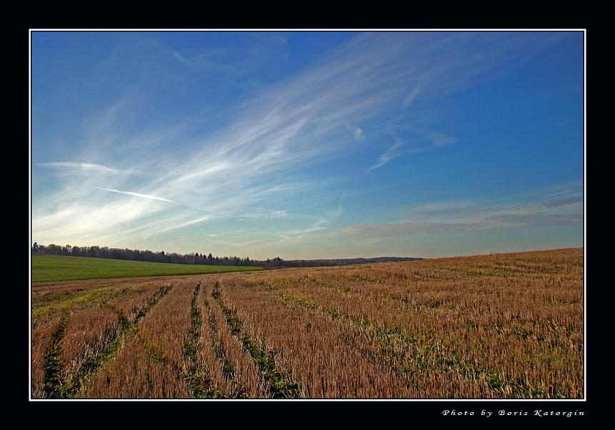 photo "Stubble field" tags: landscape, autumn, clouds
