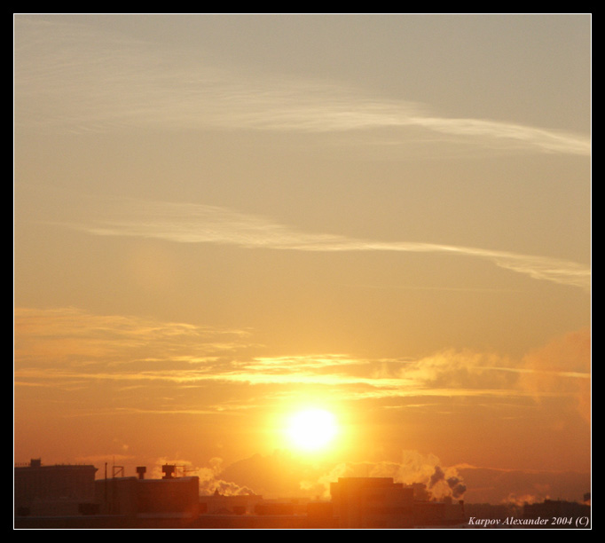 photo "Sunset above city" tags: landscape, architecture, sunset