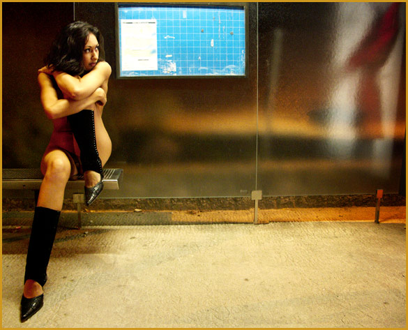 photo "Bus stop at night" tags: nude, 
