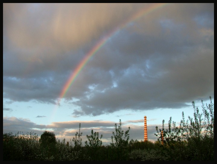 photo "rainbow" tags: landscape, clouds, spring