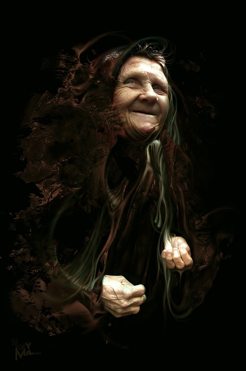 photo "grandmother... or crumbs of your favour ("phoArt")" tags: portrait, digital art, 