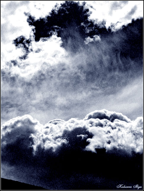 photo "Power" tags: landscape, black&white, clouds