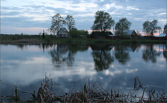 photo "Evening on a pond" tags: landscape, sunset, water