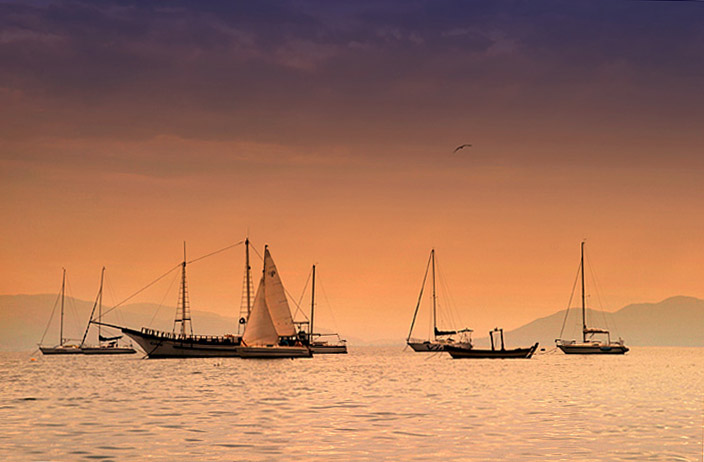 фото "Boats" метки: пейзаж, закат