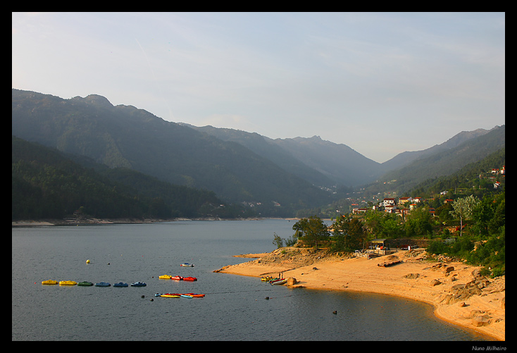 photo "The beach and the mountains" tags: landscape, sunset