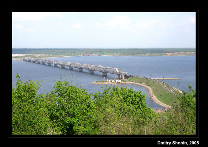photo "The bridge through Volga" tags: architecture, landscape, water