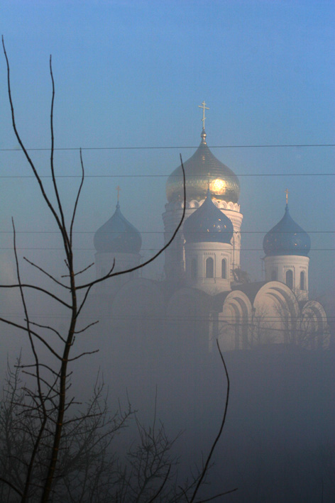 photo "The fog and the monastery" tags: landscape, spring