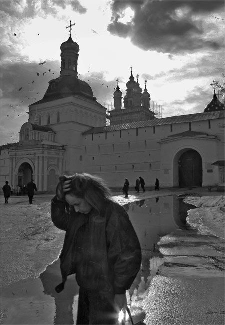 photo "Monastery" tags: black&white, architecture, landscape, 