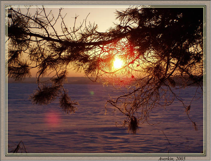 фото "Зимний восход" метки: пейзаж, закат, зима