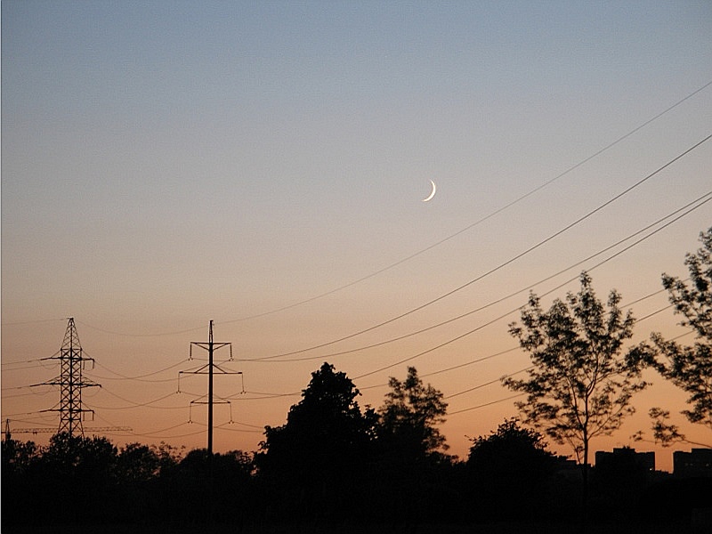 photo "Crescent" tags: landscape, architecture, sunset