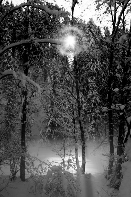 фото "The Kiss of God" метки: черно-белые, пейзаж, зима