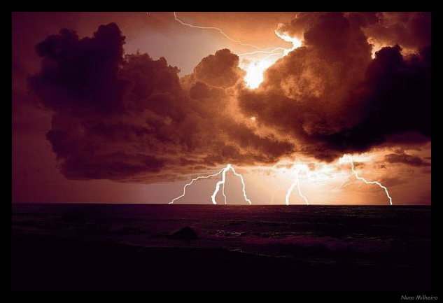 photo "The thunderstorm" tags: landscape, night