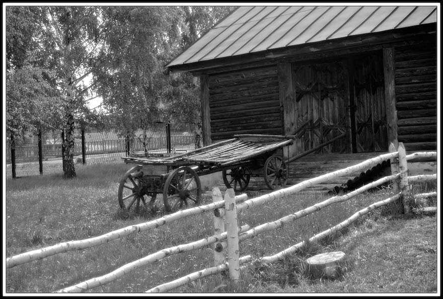 фото "Прогулка по деревне" метки: пейзаж, черно-белые, 