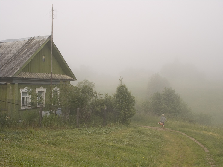 фото "Деревенский пейзаж. Туман" метки: пейзаж, лето