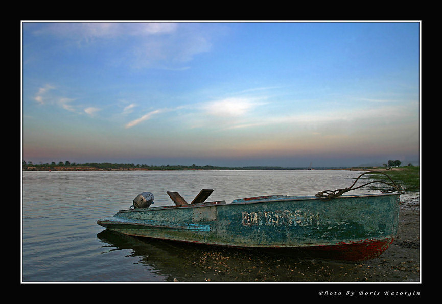 photo "Evening parking" tags: landscape, sunset, water