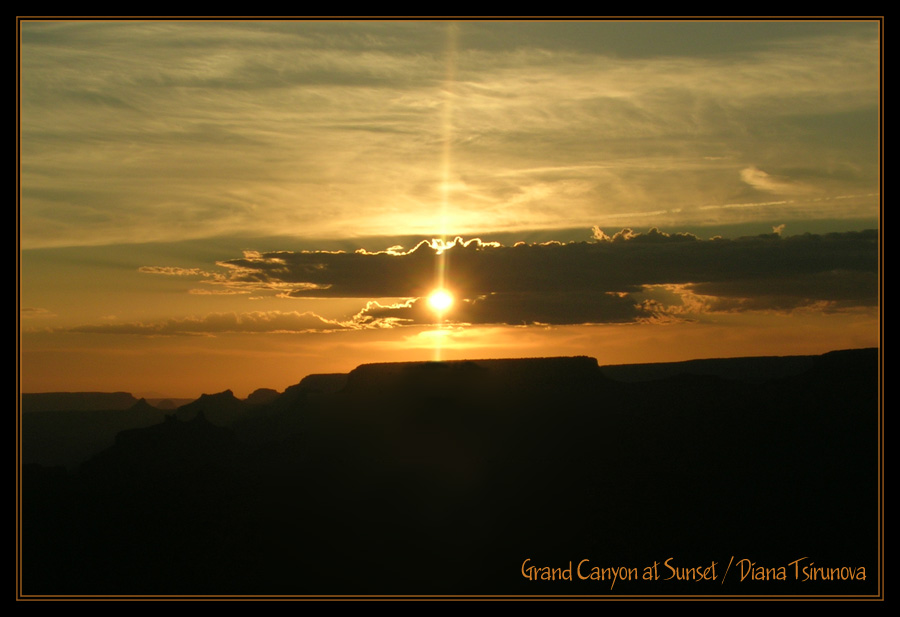 фото "Закат над Великим Каньоном" метки: пейзаж, путешествия, Северная Америка, закат