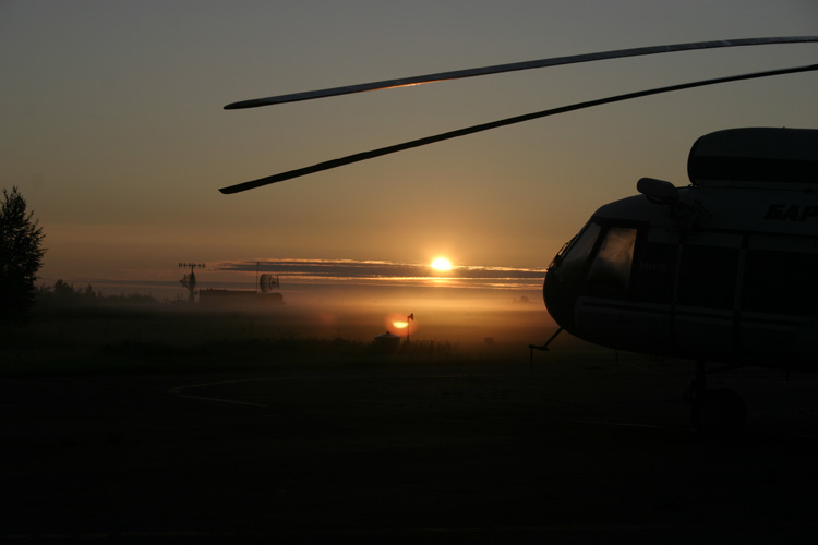 photo "Sunrise helicopter" tags: technics, landscape, sunset