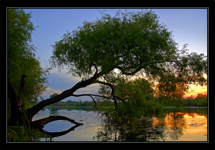 photo "Talk with River" tags: landscape, sunset, water