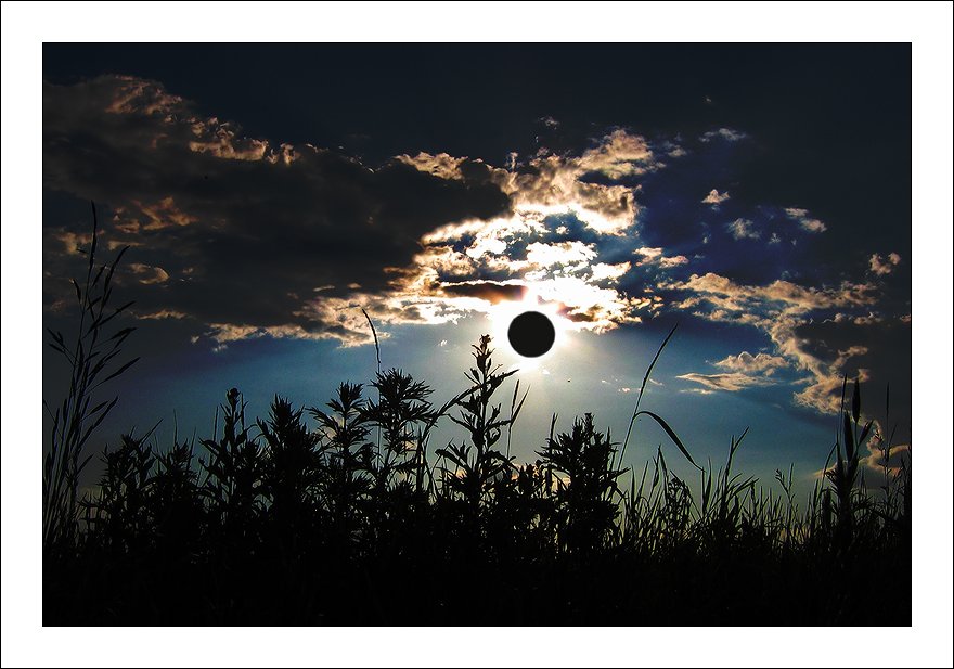 photo "Rising of the black moon." tags: landscape, montage, sunset