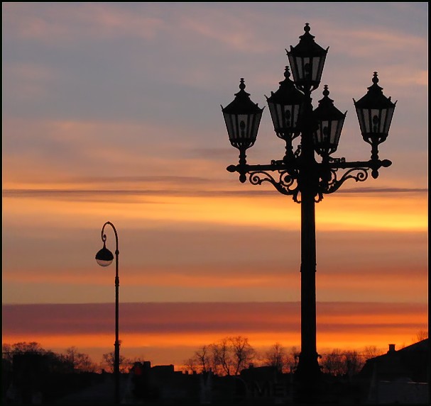 photo "Two and sunset" tags: landscape, architecture, sunset