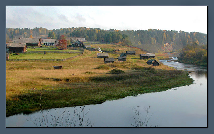 photo "Autumn morning in the Vologda village" tags: landscape, nature, autumn