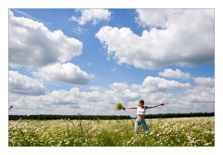 photo "na romashkovom pole" tags: landscape, summer