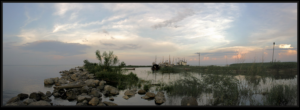 photo "The view by the Ladoga lake" tags: landscape, sunset, water