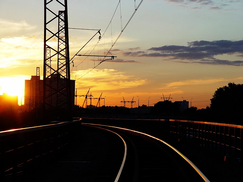 photo "Rail declines" tags: landscape, sunset