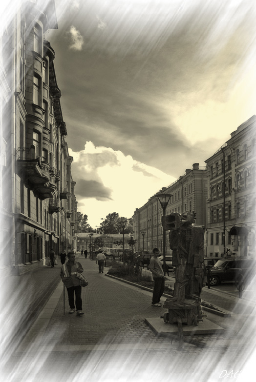 photo "Pravda street" tags: black&white, architecture, landscape, 