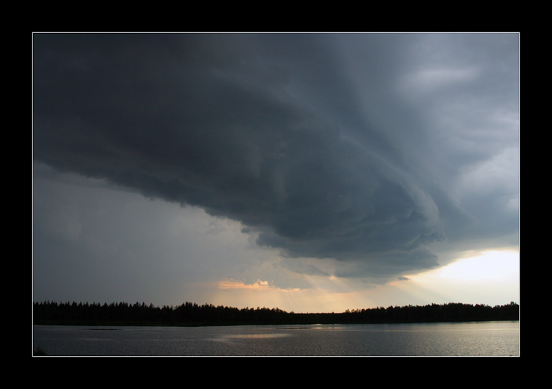 photo "Storm front." tags: landscape, sunset, water