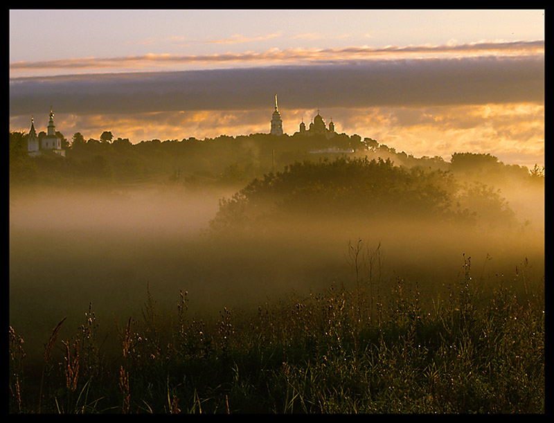 photo "Morning etude with a fog 2" tags: landscape, summer, sunset