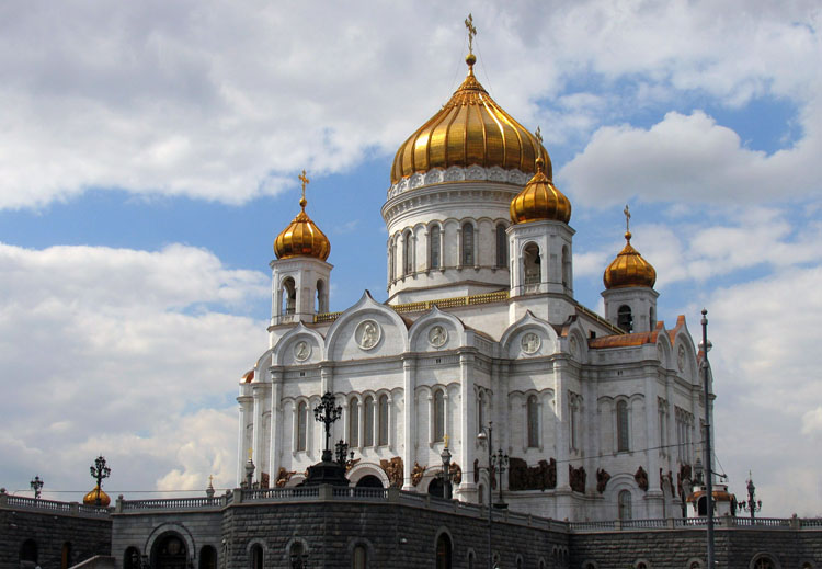 фото "Храм Христа Спасителя в Москве" метки: архитектура, пейзаж, облака