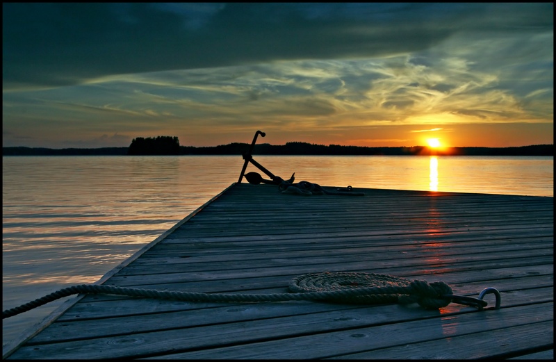 photo "Rope & Anchor" tags: landscape, sunset