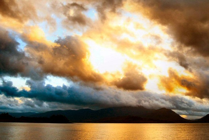 photo "Loch-Linnhe. Melting gold" tags: landscape, clouds, sunset