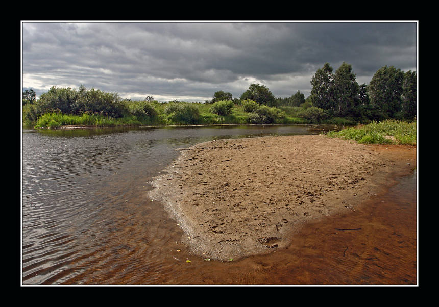 photo "Tongue of sand" tags: landscape, clouds, water