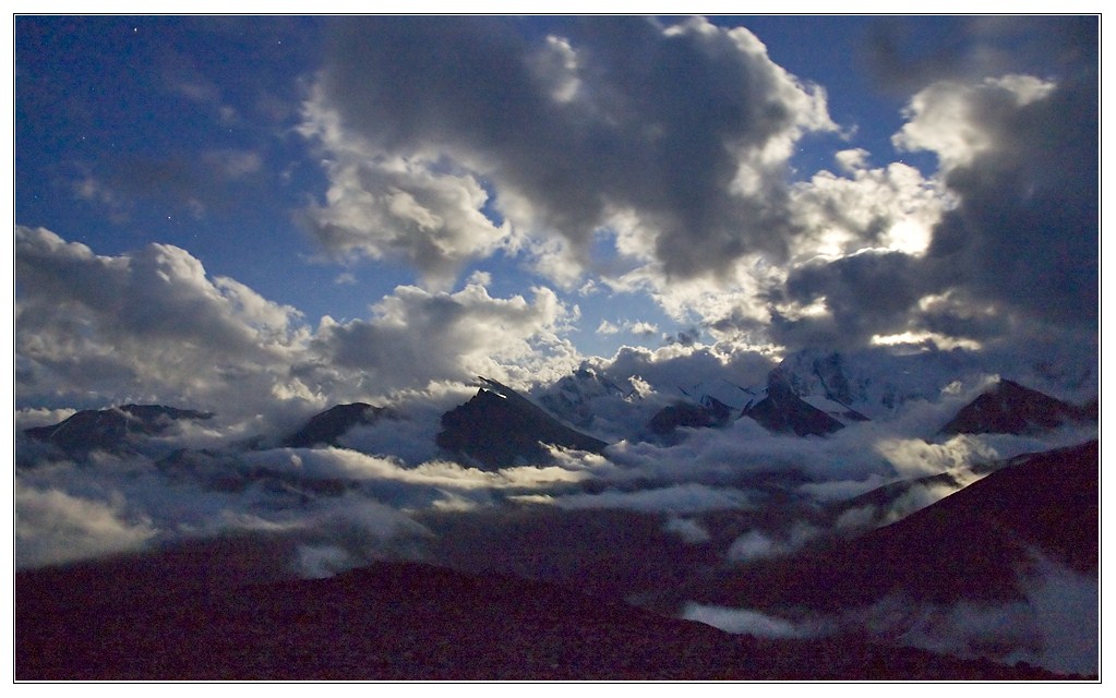 фото "Белуха в ночи" метки: пейзаж, горы, облака