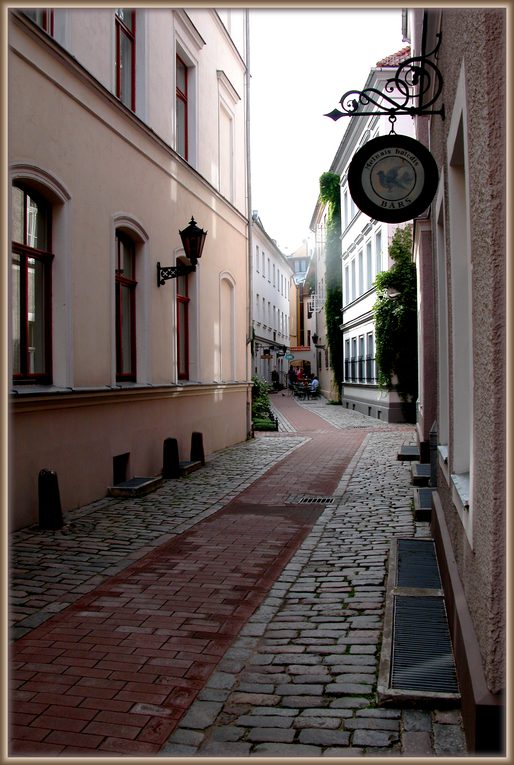 photo ""Silent street in Riga"" tags: architecture, travel, landscape, Europe
