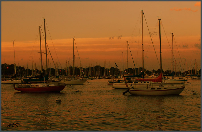 photo "harbor" tags: landscape, sunset, water