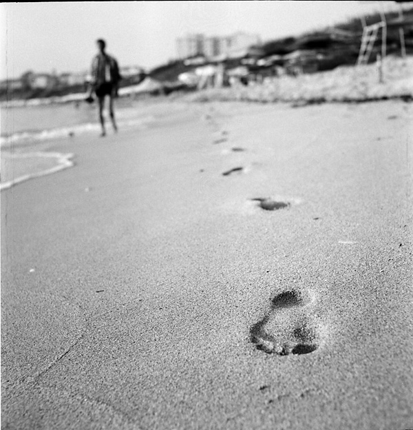 photo "Temporary footprints" tags: black&white, 